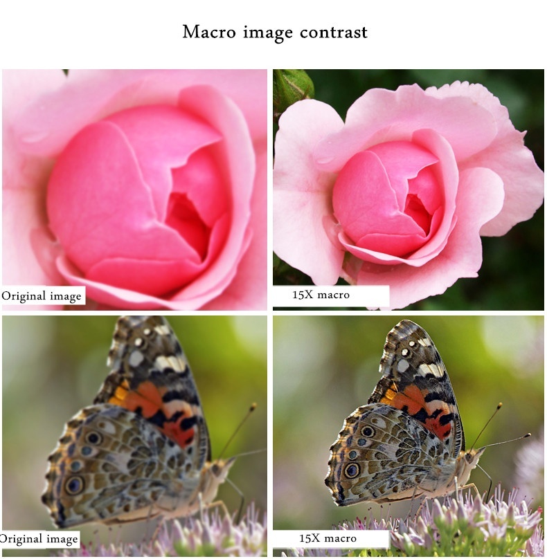 เลนส์เสริมมือถือ รุ่น HPLQ-025 คลิปเลนส์ 0.6X Wide-angle 15X Macro-lens
