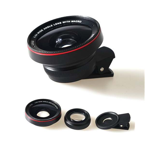 เลนส์เสริมมือถือ รุ่น HPLQ-025 คลิปเลนส์ 0.6X Wide-angle 15X Macro-lens