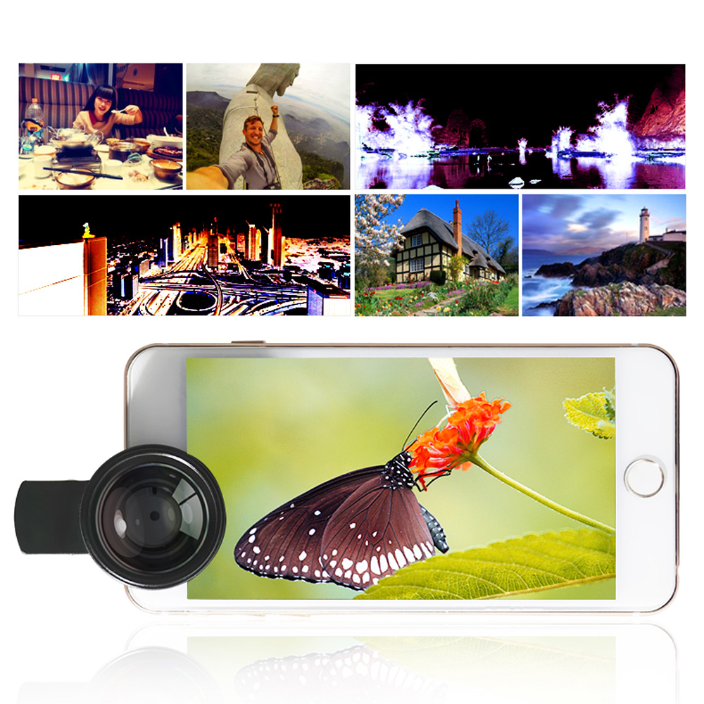 เลนส์เสริมมือถือ รุ่น HPLQ-027 คลิปเลนส์ 0.45X Wide-angle 10X Macro-lens