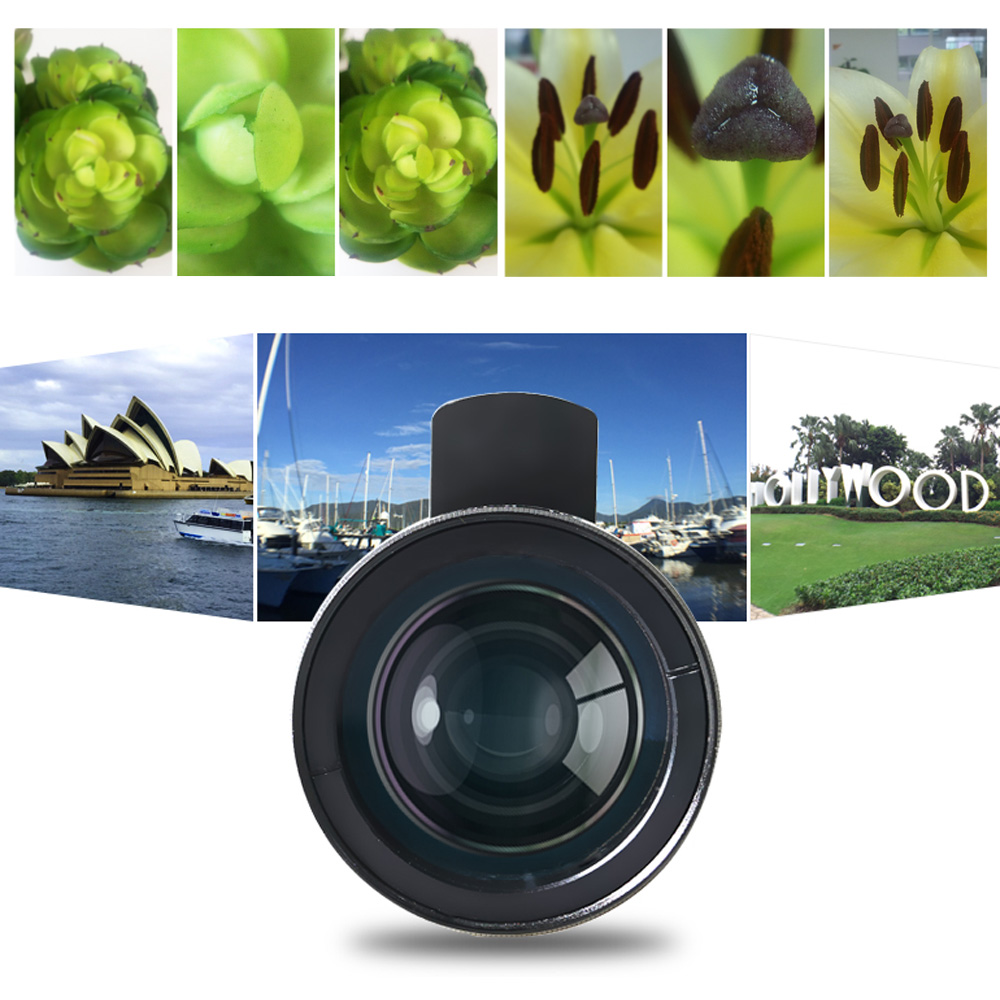 เลนส์เสริมมือถือ รุ่น HPLQ-027 คลิปเลนส์ 0.45X Wide-angle 10X Macro-lens
