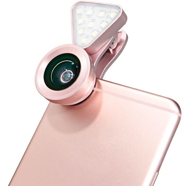 เลนส์เสริมมือถือ รุ่น HPLQ-035 พร้อมไฟแฟลช Flash Light 3 in 1 Camera Lens