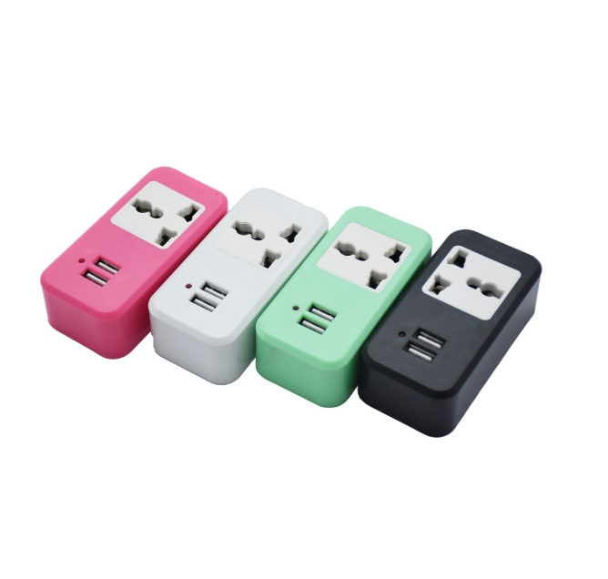 รับสกรีน ปลั๊กพ่วง 2usb 1ช่อง Sockt802 ปลั๊กไฟ 1 ตา รางปลั๊กไฟ usb smart socket รางปลั๊กไฟ ปลั๊กไฟ usb ปลั๊กพ่วง usb quick charge