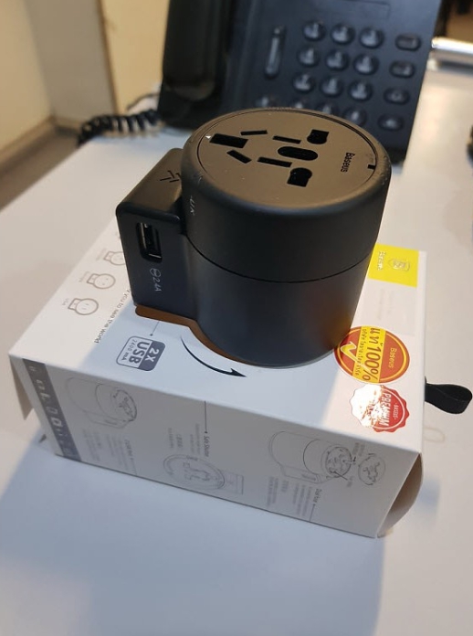รับสกรีน Baseus ปลั๊กทั่วโลก ใช้ได้ทั่วโลกเพียงแค่หมุน หัวแปลงรอบโลก Universal Adapter Plug
