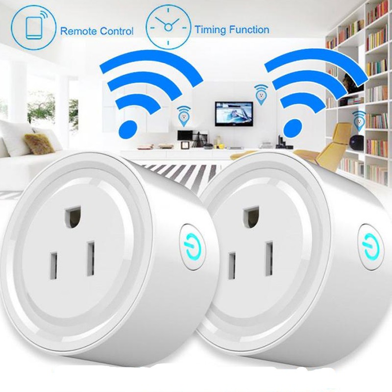 รับสกรีน ปลั๊ก ปลั๊กไฟ ไร้สาย10A ปลั๊กไวไฟ WiFi Plug Smart Socket Google Alexa Smart Plug Smart Life APP Control 
