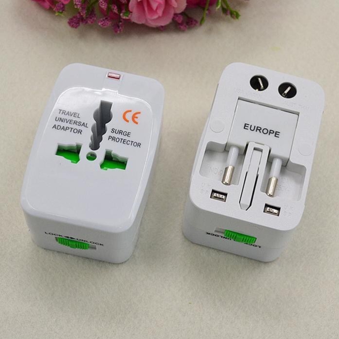 รับสกรีน ปลั๊กแปลงไฟ ต่างประเทศ หัวปลั๊ก เอนกประสงค์ All In One Universal Travel Adapter 