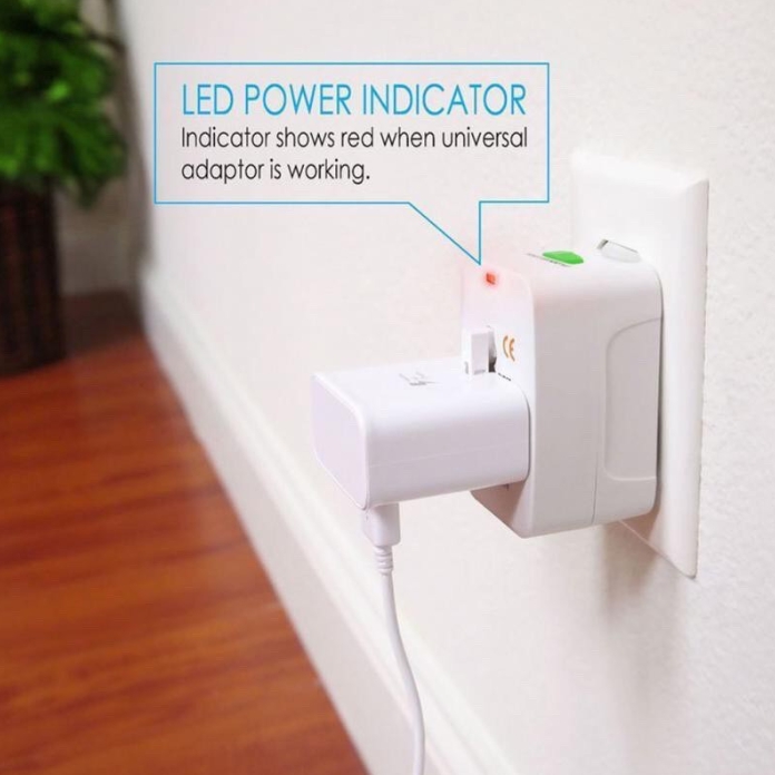 รับสกรีน ปลั๊กแปลงไฟ ต่างประเทศ หัวปลั๊ก เอนกประสงค์ All In One Universal Travel Adapter 
