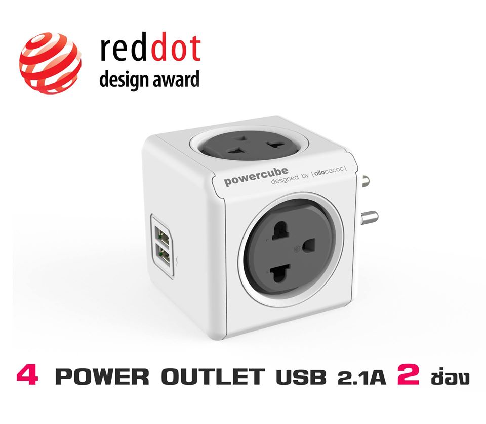 รับสกรีน PowerCube ปลั๊กลูกบาศก์ ปลั๊กพ่วงดีไซน์