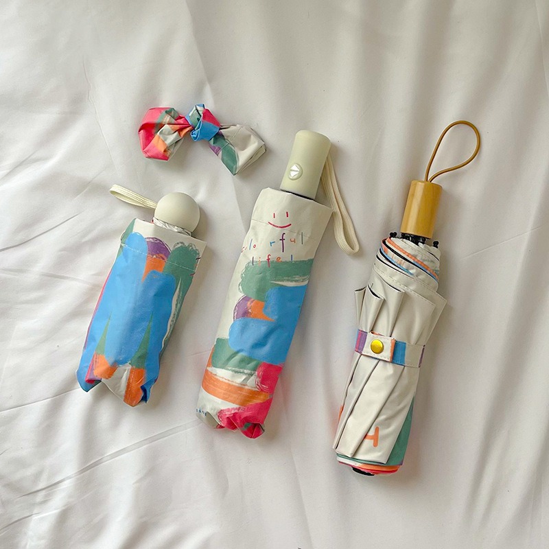 ร่มสกรีนลายเต็มใบ ร่มสีพาสเทล รับสกรีนร่ม รับผลิตร่ม ร่มพับ 2 ตอน ร่มพับ 3 ตอน ขายส่งร่ม ร่มแจก ร่มครีม ร่มสร้างแบรนด์ ร่มเครื่องสำอางค์