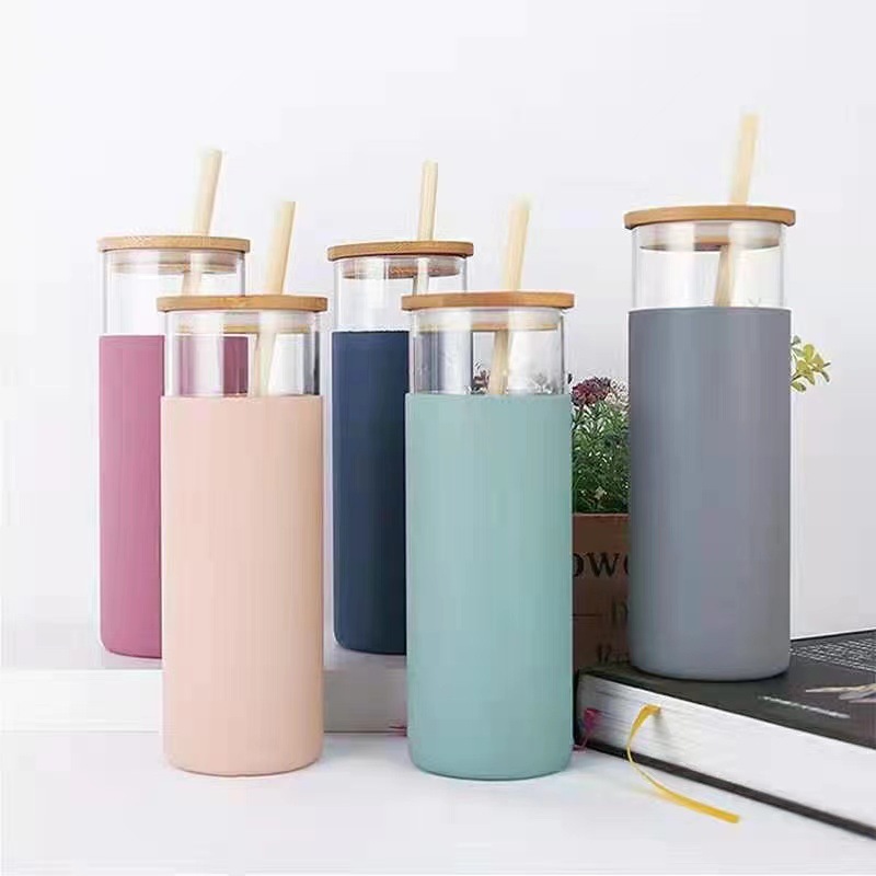 รับสกรีนโลโก้ กระบอกน้ำใส 500ml 16oz กระบอกน้ำ แก้วน้ำ แก้วน้ำแบบใส ทรงคริสตัล