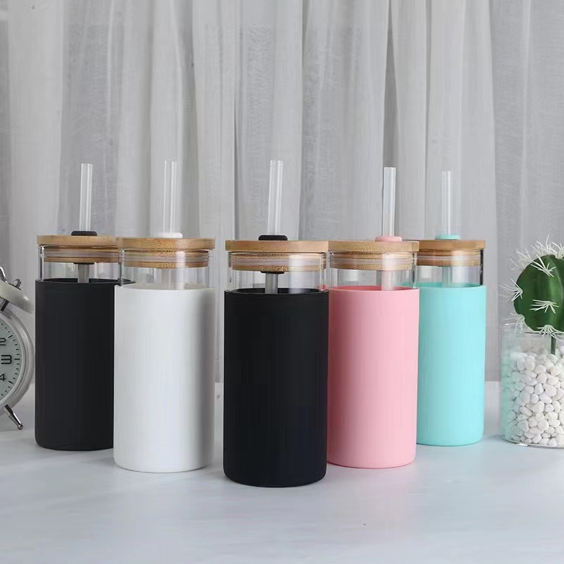 รับสกรีนโลโก้ กระบอกน้ำใส 500ml 16oz กระบอกน้ำ แก้วน้ำ แก้วน้ำแบบใส ทรงคริสตัล