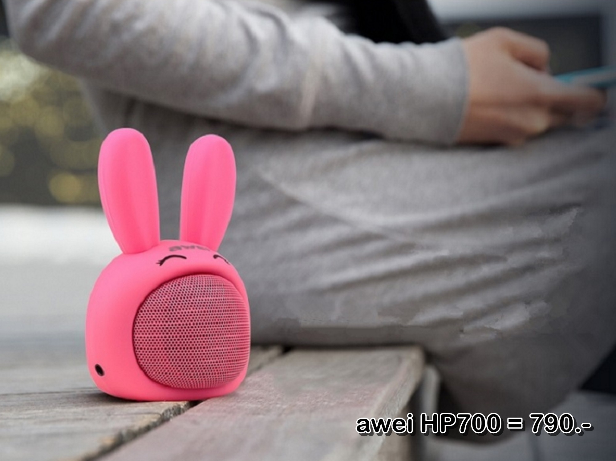 ลำโพงบลูทูธ Wireless Speaker Bluetooth ไร้สาย กระต่ายน้อยน่ารัก awei HP700 สเตอริโอ ขนาดพกพา