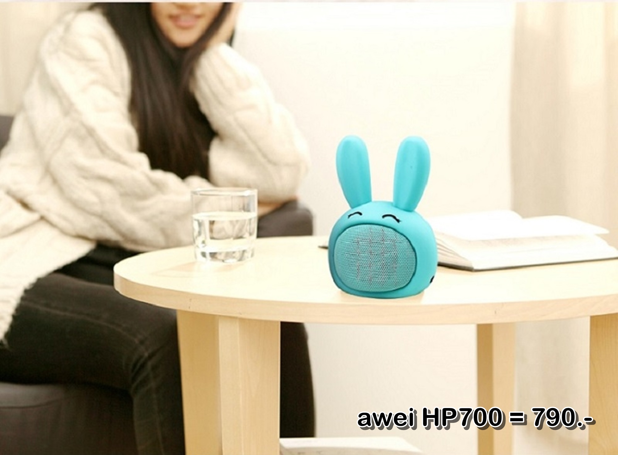 ลำโพงบลูทูธ Wireless Speaker Bluetooth ไร้สาย กระต่ายน้อยน่ารัก awei HP700 สเตอริโอ ขนาดพกพา