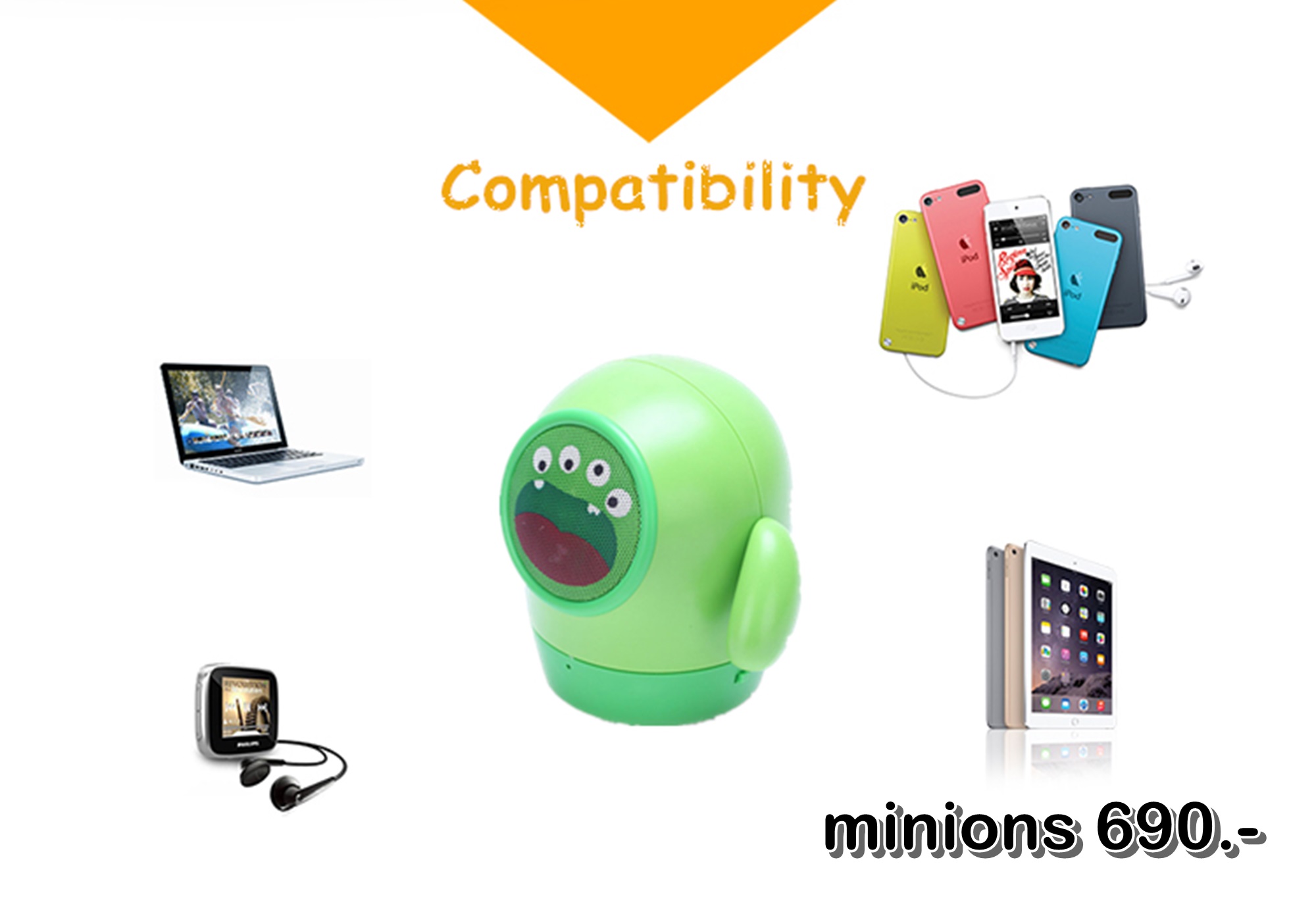ลำโพงบลูทูธ Wireless Speaker Bluetooth ไร้สาย ถั่วเขียวมอนสเตอร์ มินิ สเตอริโอ ขนาดพกพา