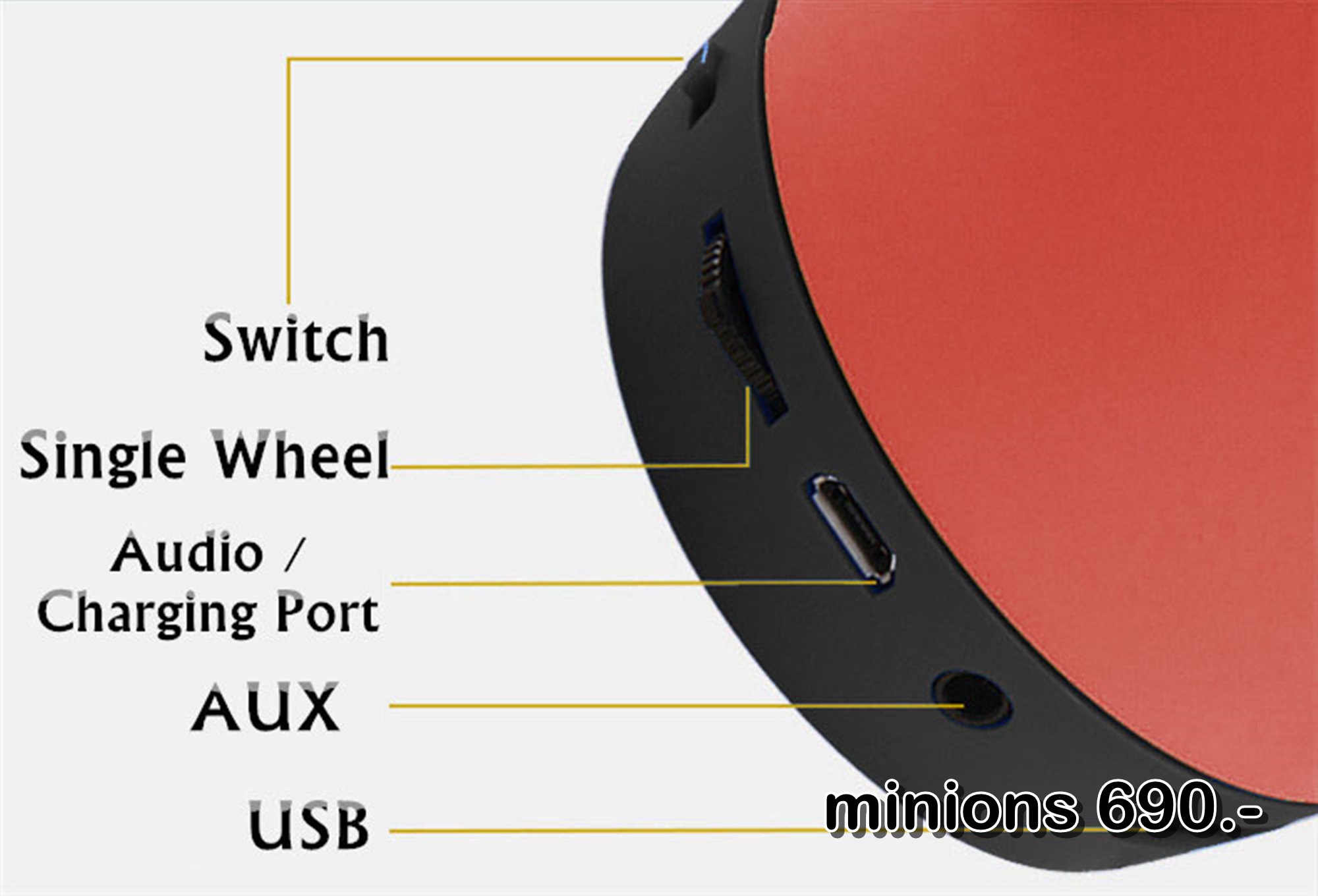 ลำโพงบลูทูธ Wireless Speaker Bluetooth ไร้สาย ปีศาจฮอร์น มินิ สเตอริโอ ขนาดพกพา