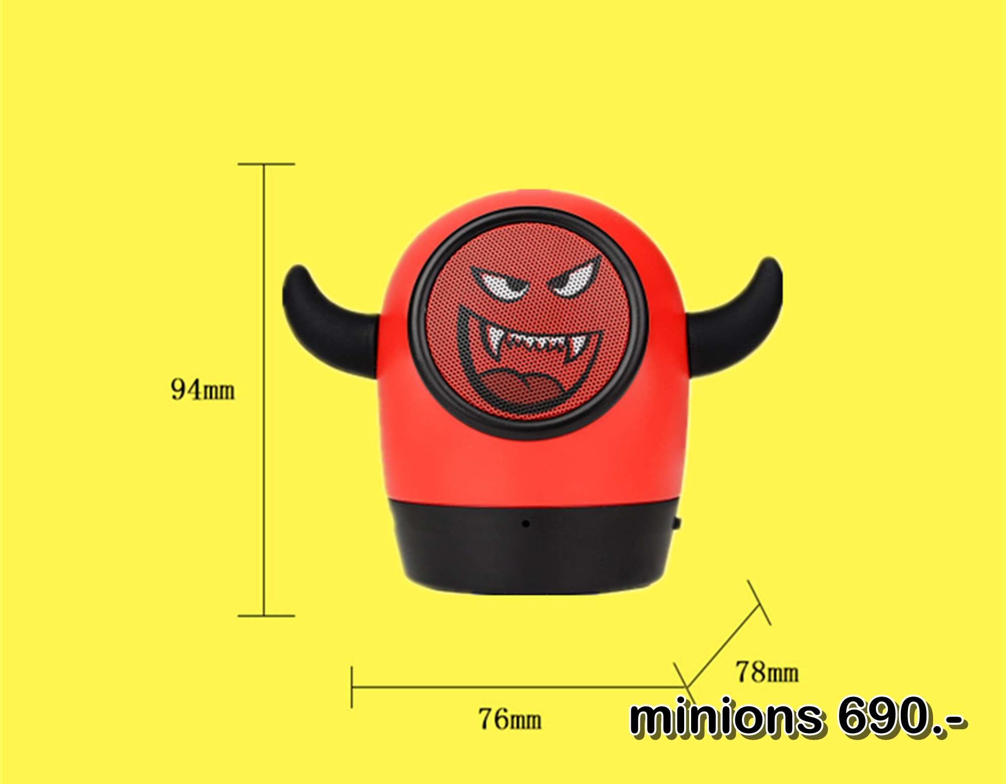 ลำโพงบลูทูธ Wireless Speaker Bluetooth ไร้สาย ปีศาจฮอร์น มินิ สเตอริโอ ขนาดพกพา
