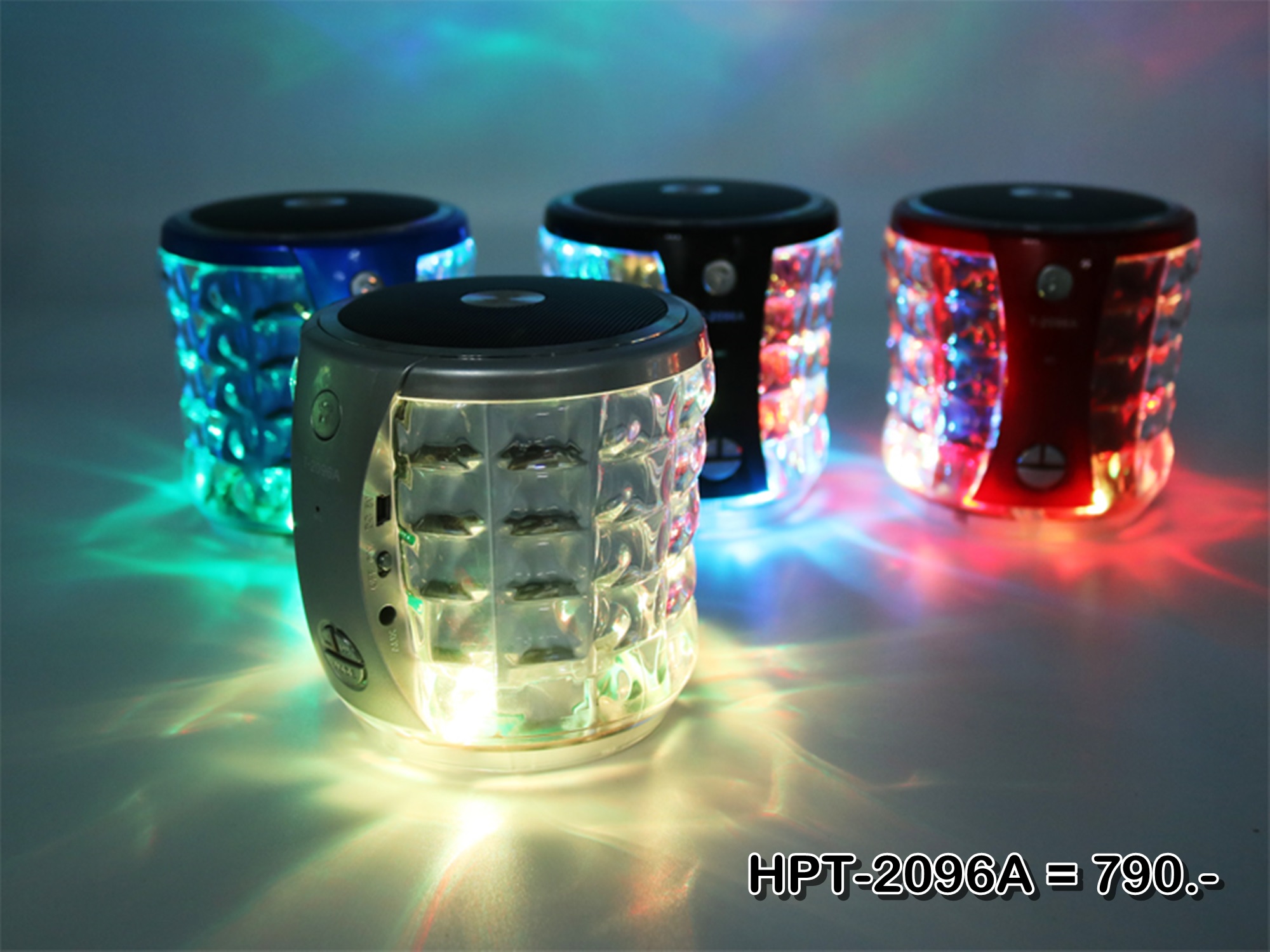 ลำโพง บลูทูธ Bluetooth Speaker มีไฟเธคกระพริบ HPT209