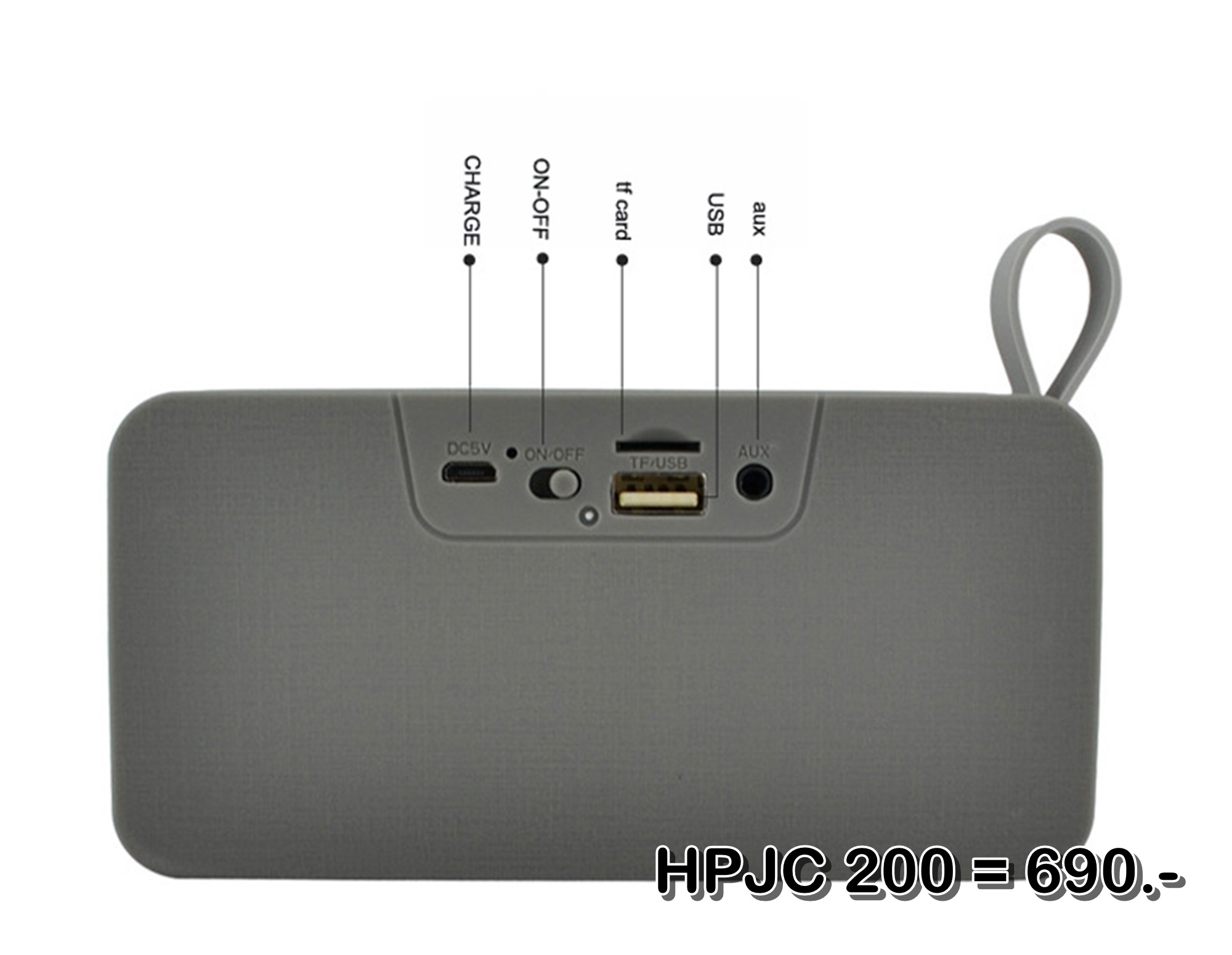 ลำโพงบลูทูธ Wireless Speaker Bluetooth ไร้สาย HPJC 200 สเตอริโอ ขนาดพกพา