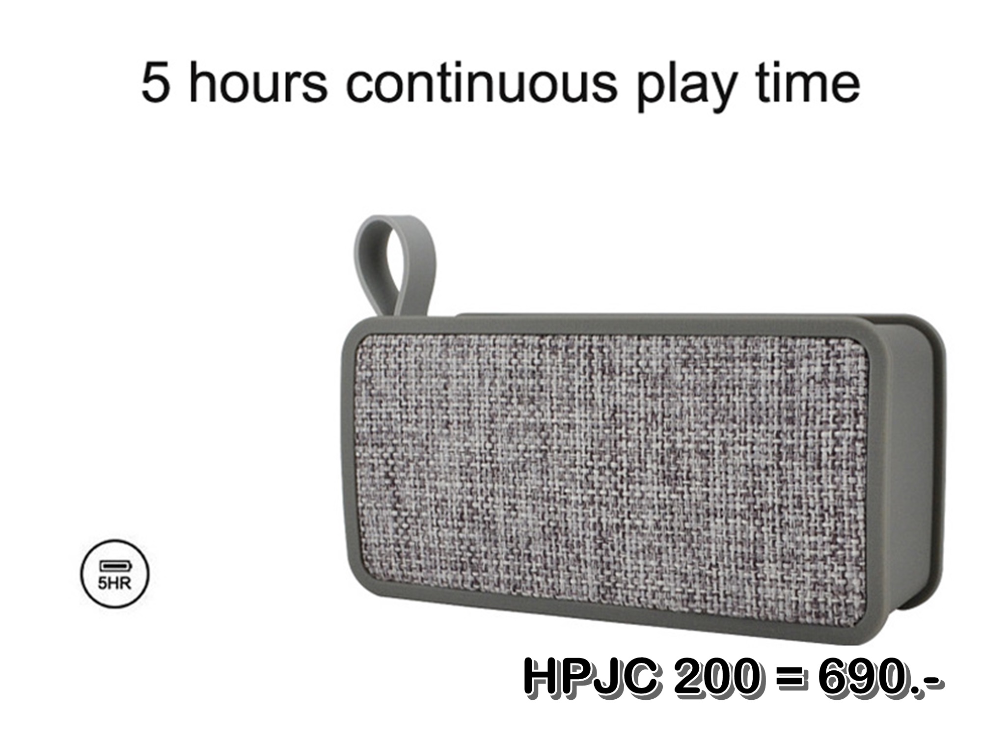 ลำโพงบลูทูธ Wireless Speaker Bluetooth ไร้สาย HPJC 200 สเตอริโอ ขนาดพกพา