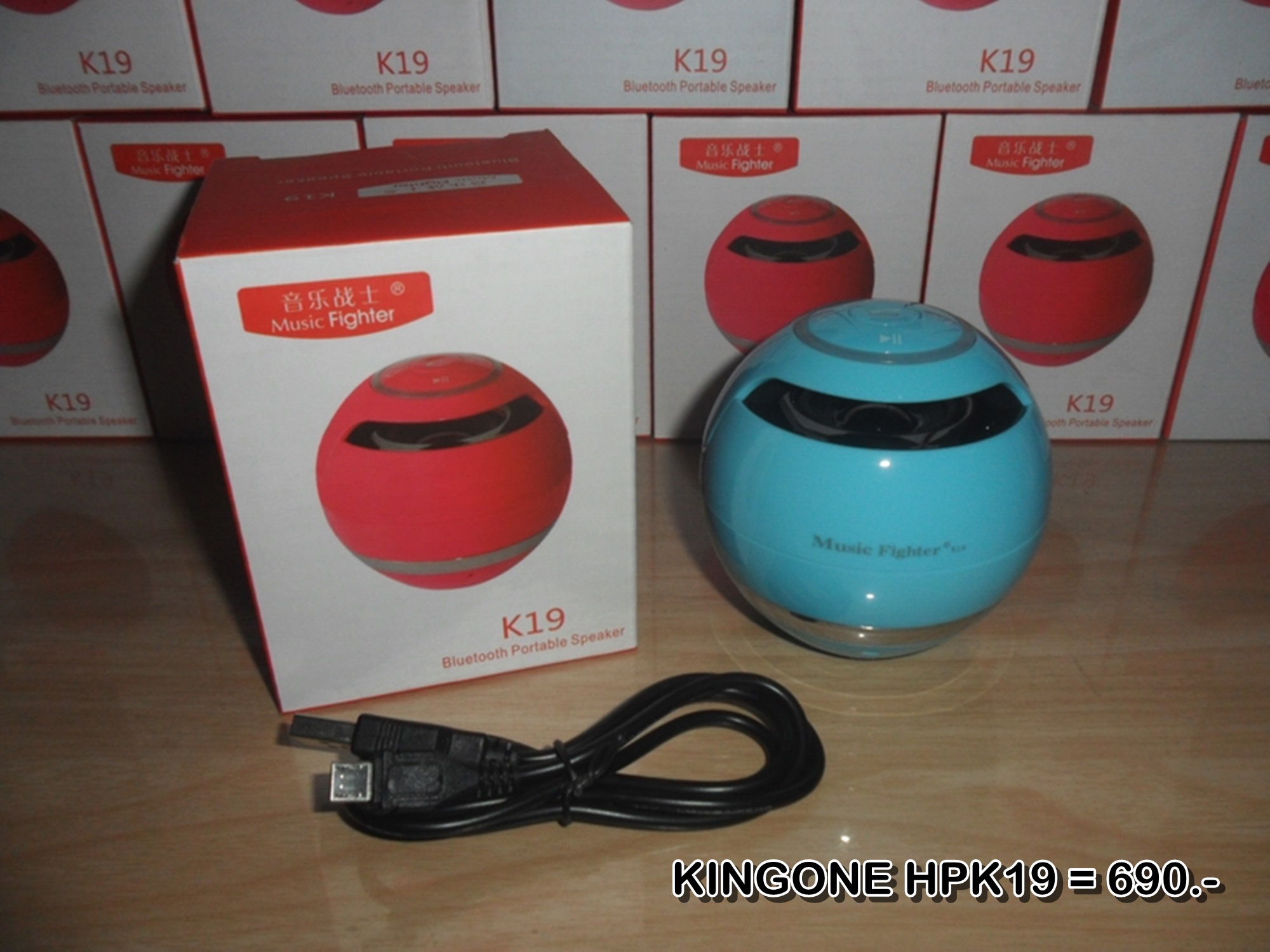 ลำโพงบลูทูธ Wireless Speaker Bluetooth ไร้สาย KINGONE HPK19 สเตอริโอ ขนาดพกพา