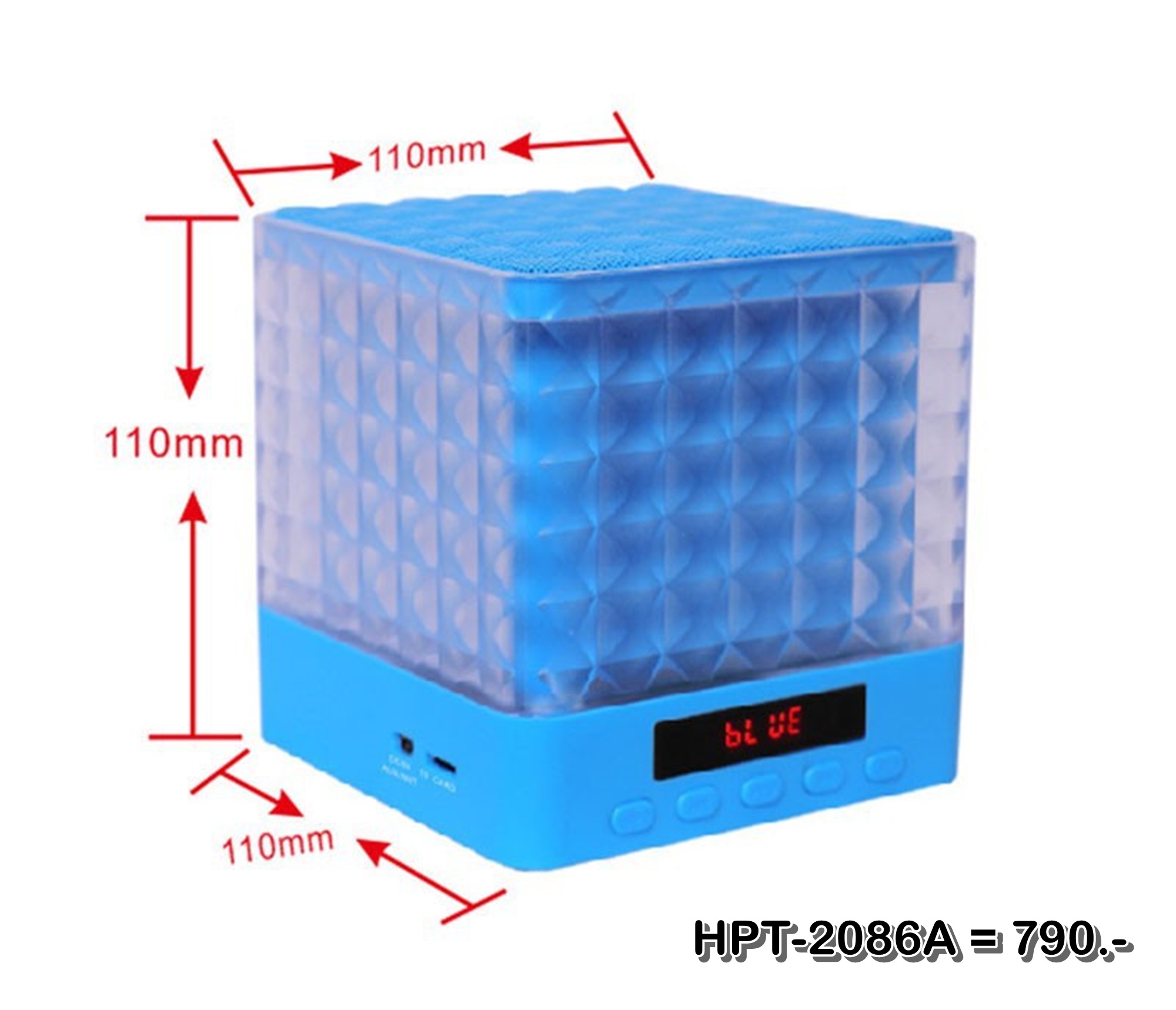 ลำโพงบลูทูธ Wireless Speaker Bluetooth ไร้สาย ลำโพงไฟเธค ลำโพงบลูทูธ HPT-208 สเตอริโอ ขนาดพกพา