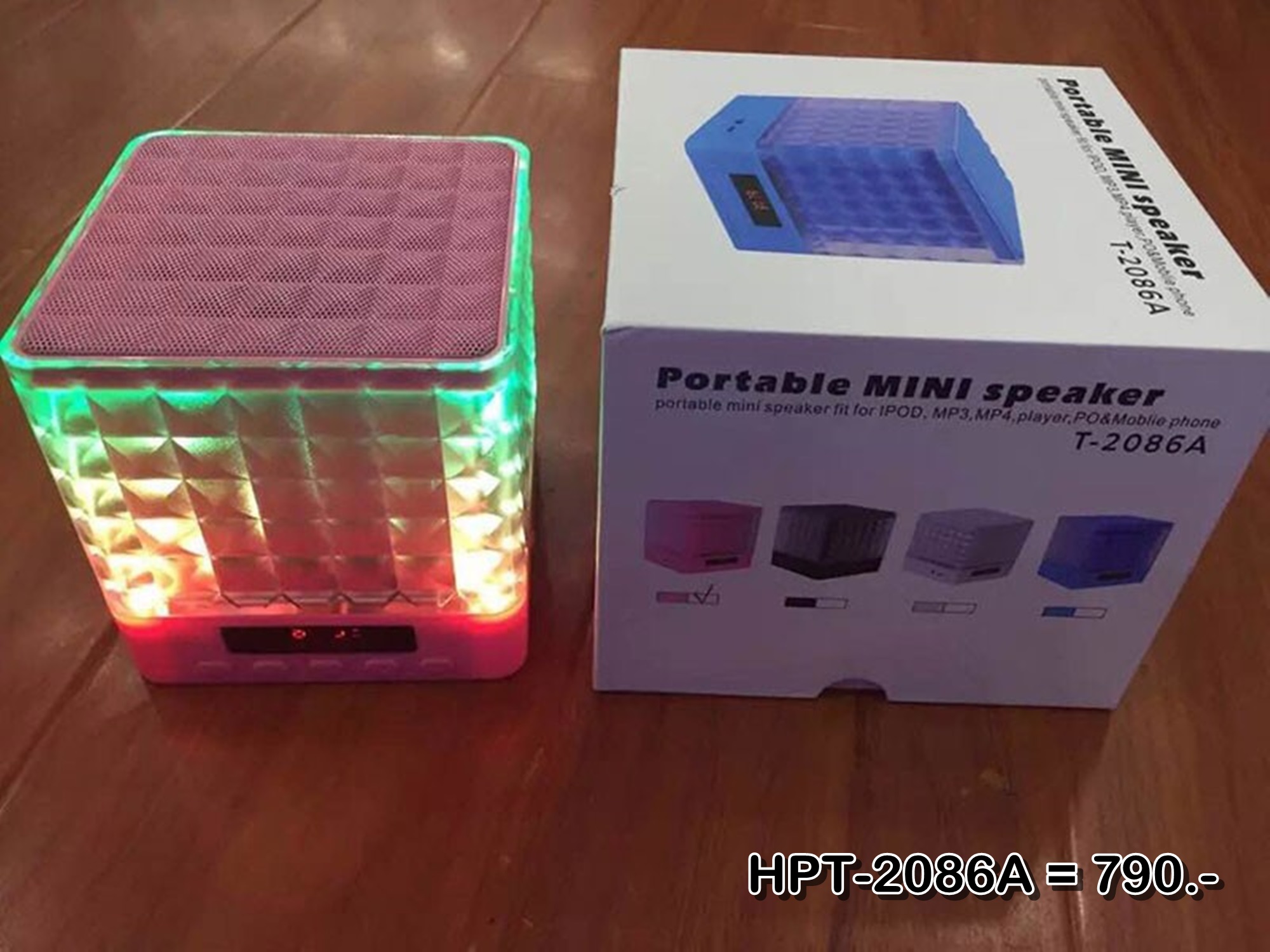 ลำโพงบลูทูธ Wireless Speaker Bluetooth ไร้สาย ลำโพงไฟเธค ลำโพงบลูทูธ HPT-208 สเตอริโอ ขนาดพกพา