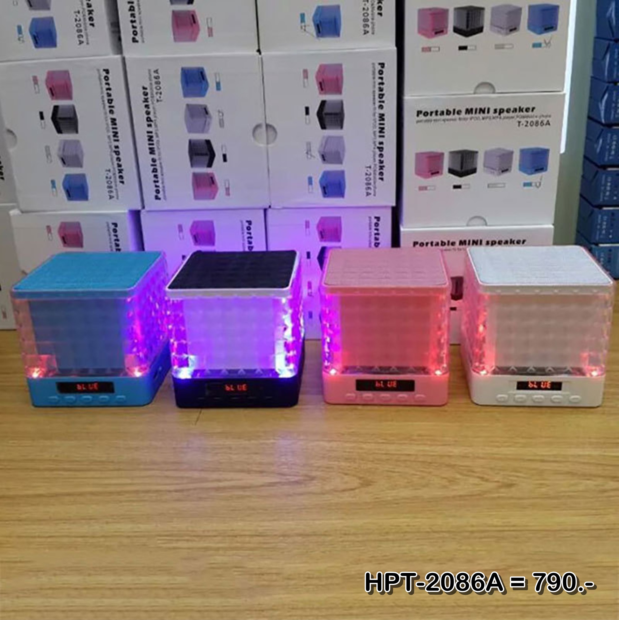 ลำโพงบลูทูธ Wireless Speaker Bluetooth ไร้สาย ลำโพงไฟเธค ลำโพงบลูทูธ HPT-208 สเตอริโอ ขนาดพกพา
