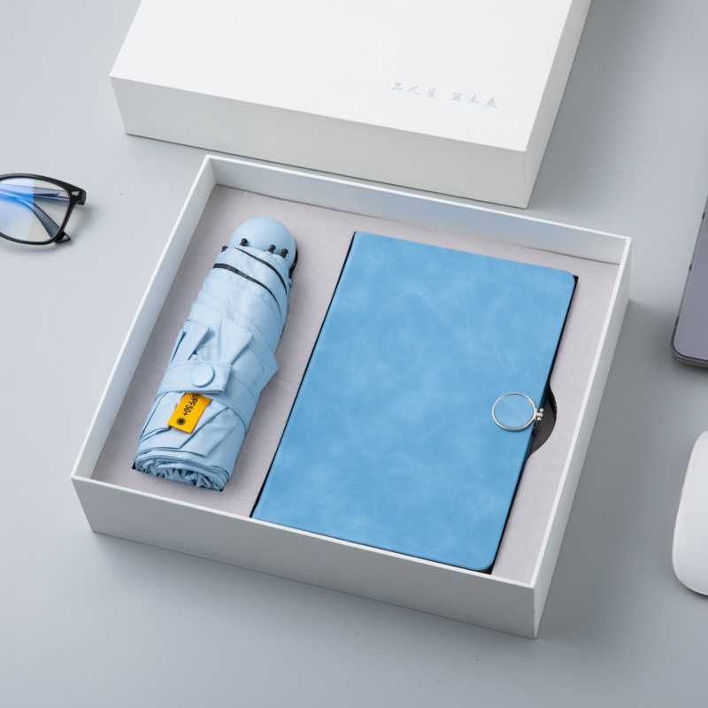 ชุดของขวัญ ของแจกบริษัท ชุดเซ็ทรับไหว้ ชุดเช็ทสมุด+ร่ม รวมกล่องgiftset