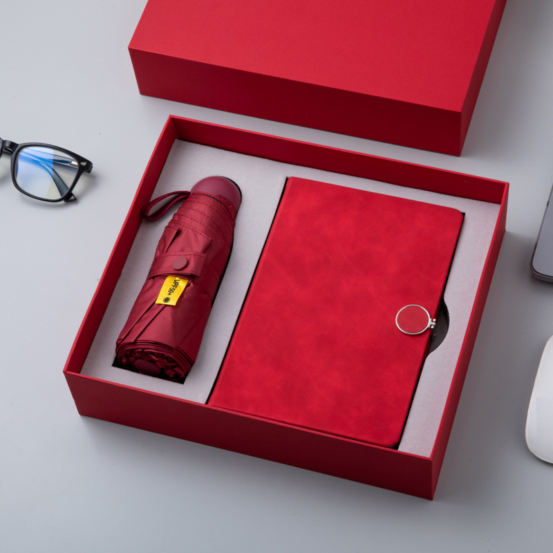 ชุดของขวัญ ของแจกบริษัท ชุดเซ็ทรับไหว้ ชุดเช็ทสมุด+ร่ม รวมกล่องgiftset