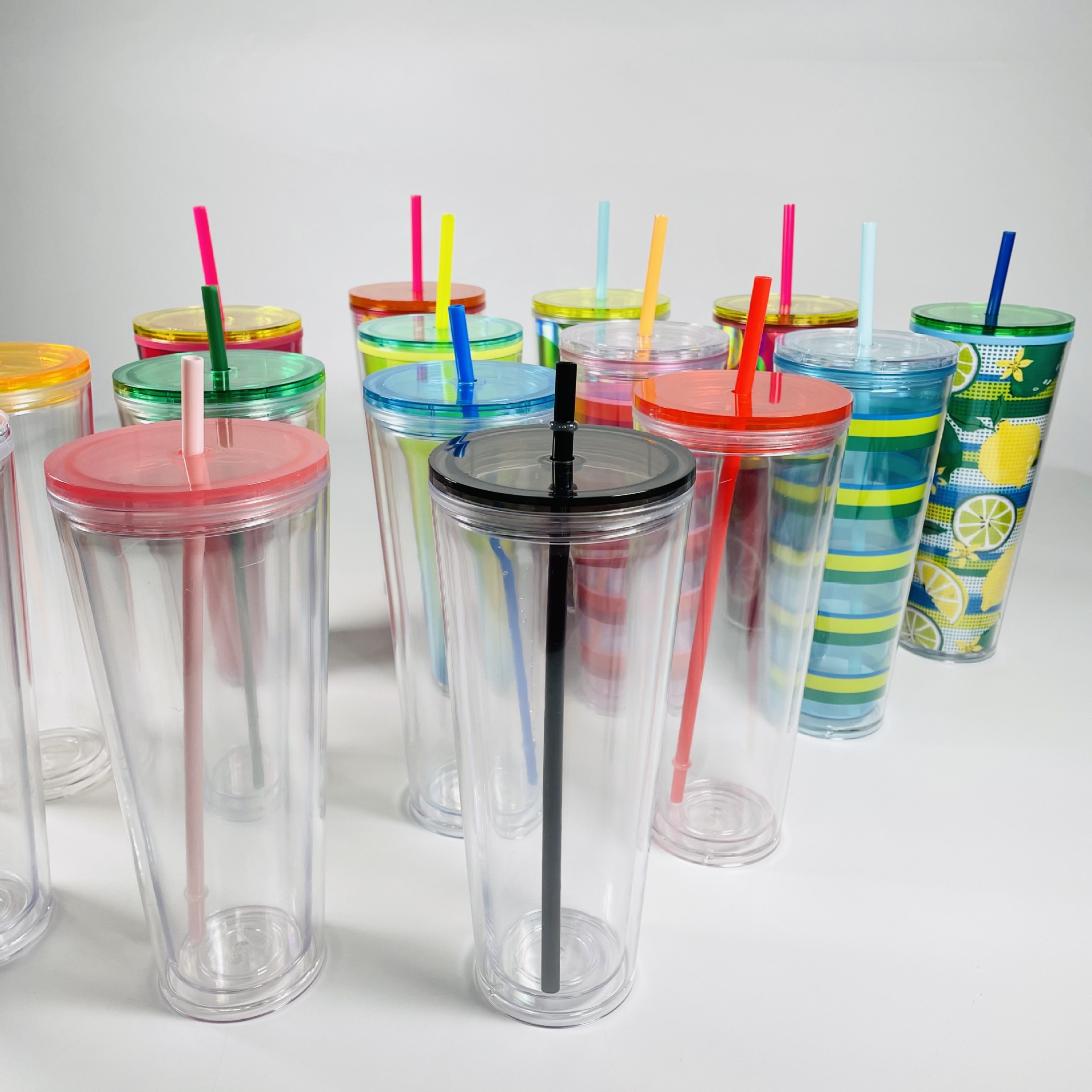 แก้วพลาสติกใส2ชั้น 34oz แก้วน้ำใส สกรีนโลโก้ แก้วน้ำพลาสติกหนา แก้วเก็บความเย็น กระบอกน้ำ แก้วน้ำ แก้วน้ำแบบใส ทรงคริสตัล