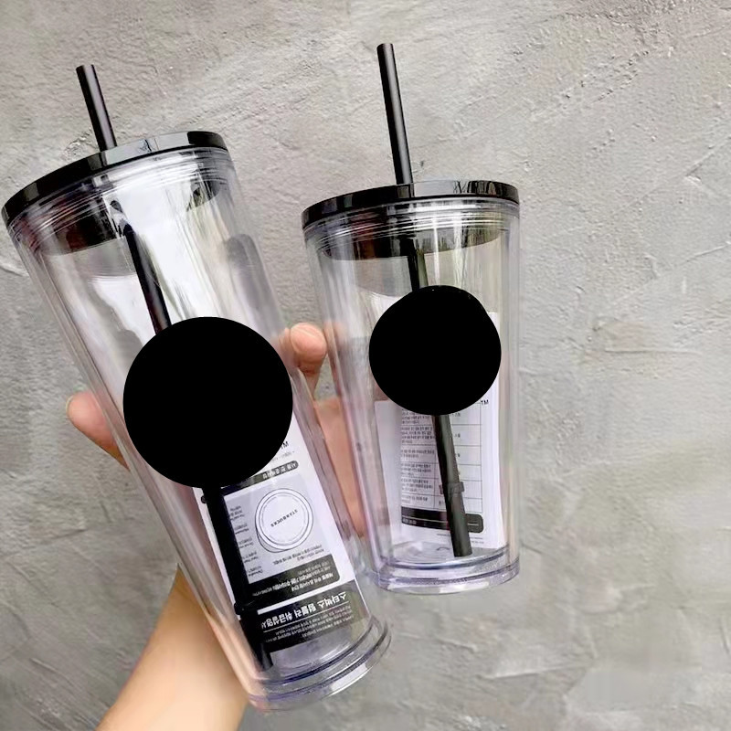 แก้วพลาสติกใส2ชั้น 34oz แก้วน้ำใส สกรีนโลโก้ แก้วน้ำพลาสติกหนา แก้วเก็บความเย็น กระบอกน้ำ แก้วน้ำ แก้วน้ำแบบใส ทรงคริสตัล