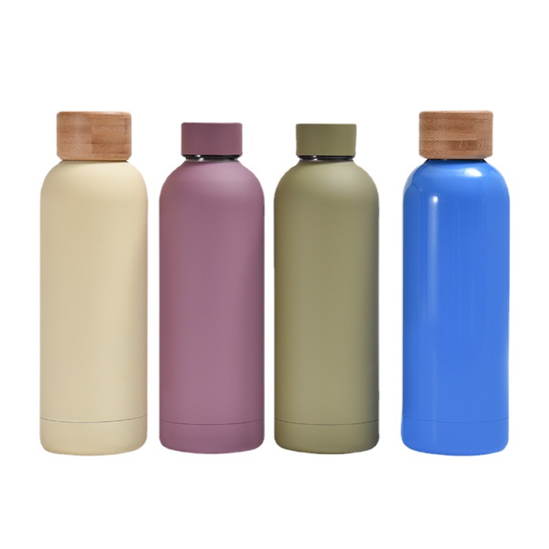 กระบอกน้ำมินิมอล สีพาสเทล แก้วเก็บความร้อน-เย็น สแตนเลส 304 ความจุ 500ml-520ml