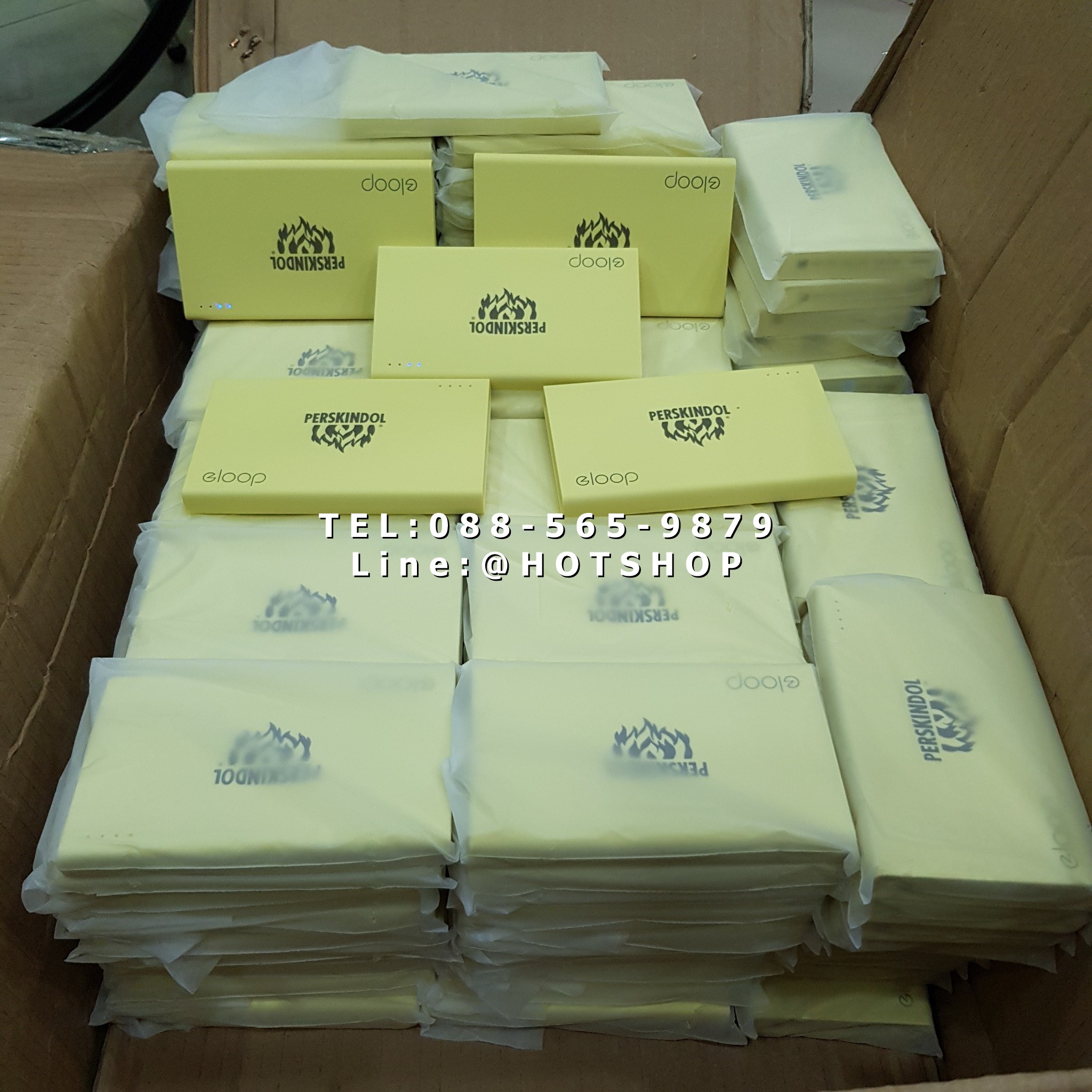 รับสกรีน powerbank แบตสำรอง รุ่น eloop e12 11000ma ลายไม้