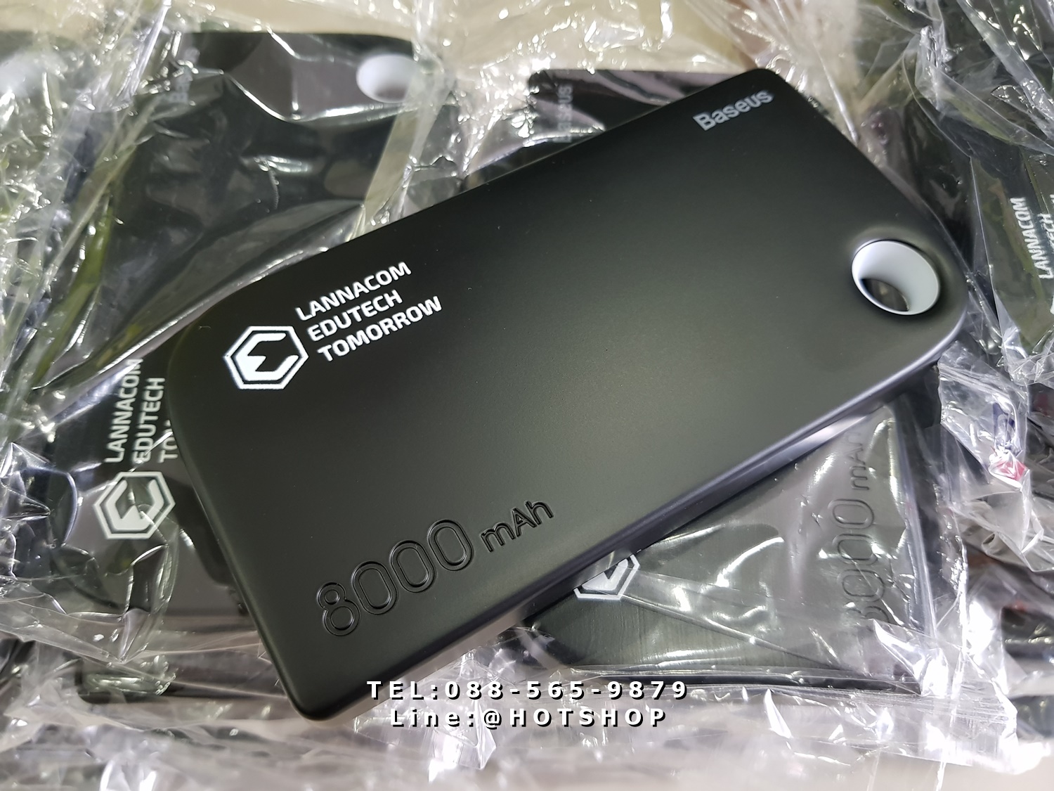 รับสกรีน powerbank แบตสำรอง รุ่น baseus 8000mah