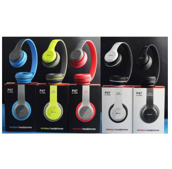 รับสกรีน หูฟัง หูฟังไร้สาย หูฟังบลูทูธ ไร้สาย ใส่เมมโมรี่/ ฟังวิทยุF.M Bluetooth Headphone Stereo 