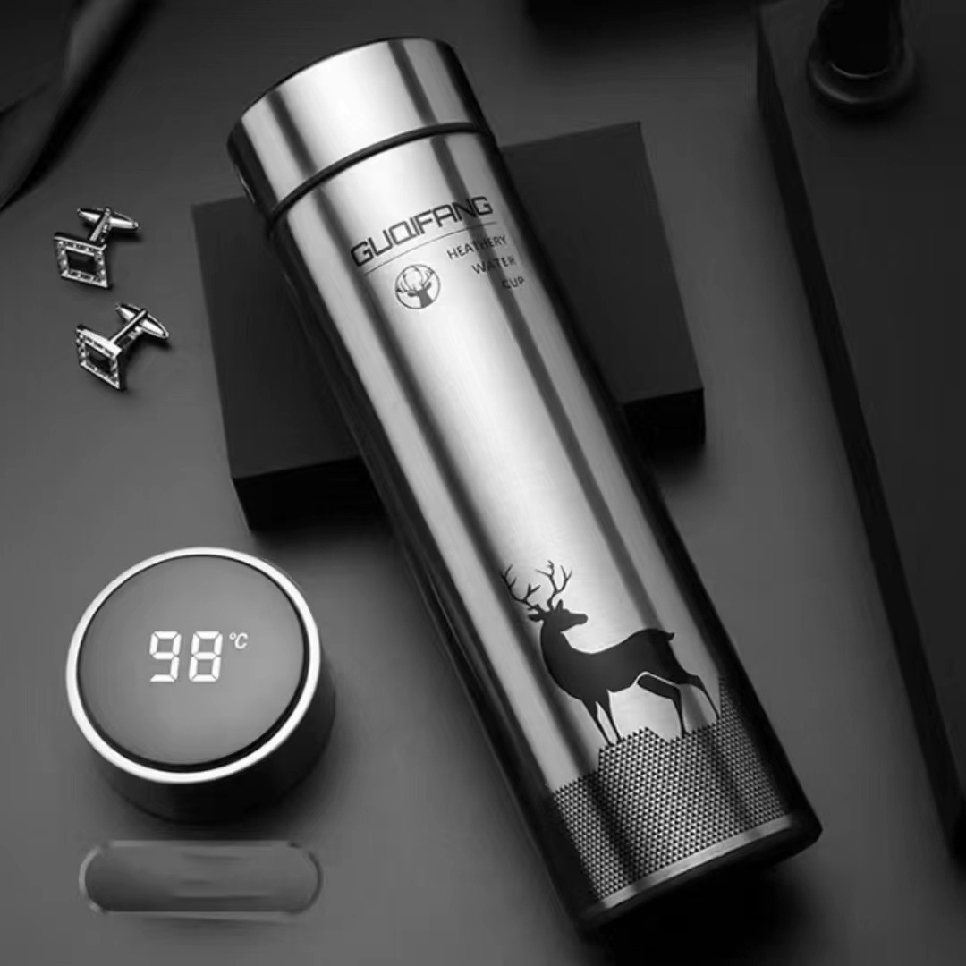 กระบอกน้ำ แก้วเก็บความร้อน-เย็น สแตนเลส 304 ความจุ 500ml-520ml