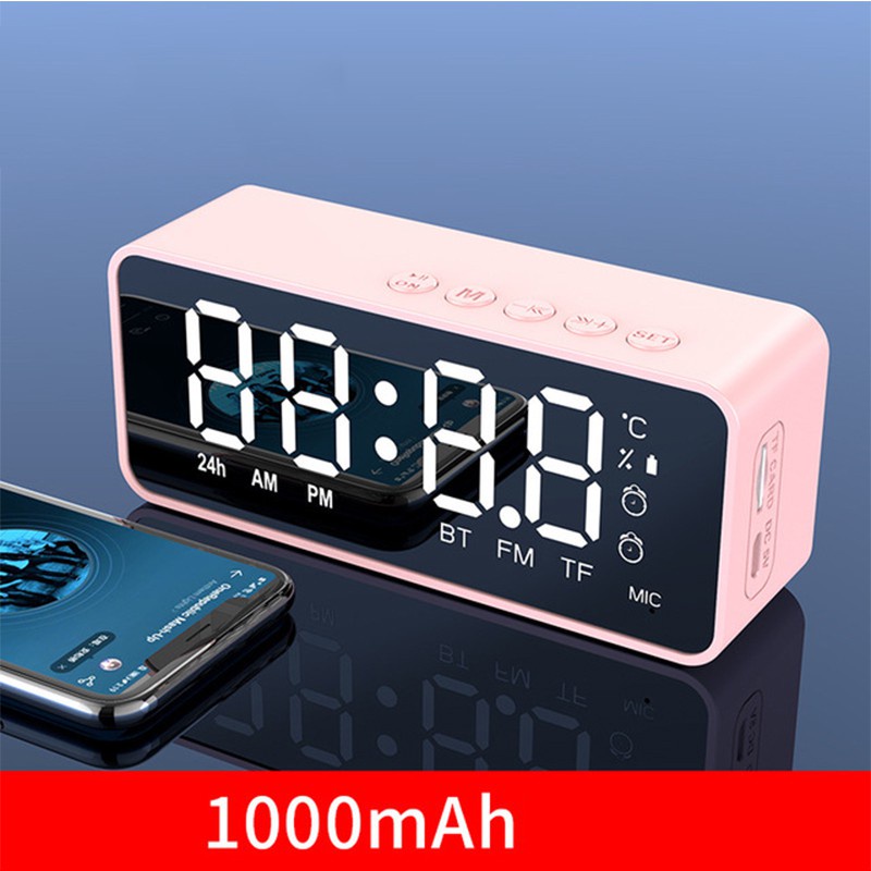 นาฬิกาลำโพงบลูทูธไร้สาย Wireless Bluetooth จอแสดงผลดิจิตอลนาฬิกาปลุก