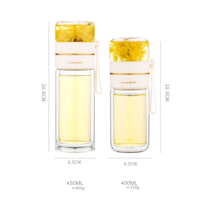 กระบอกชงชา แก้วชงชา 400-500 ml แก้วแยกกากชา ถ้วยกรองชา พร้อมแก้วดื่มในตัว