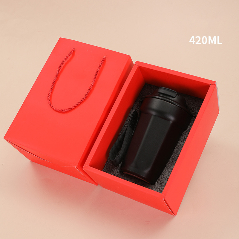 ชุดแก้วพร้อมกล่อง giftset รับสกรีนโลโก้แก้วน้ำเก็บความเย็น 420ml  ใบเล็กๆ แก้วใบจิ๋ว แก้วเก็บความร้อน-เย็น สแตนเลส 304